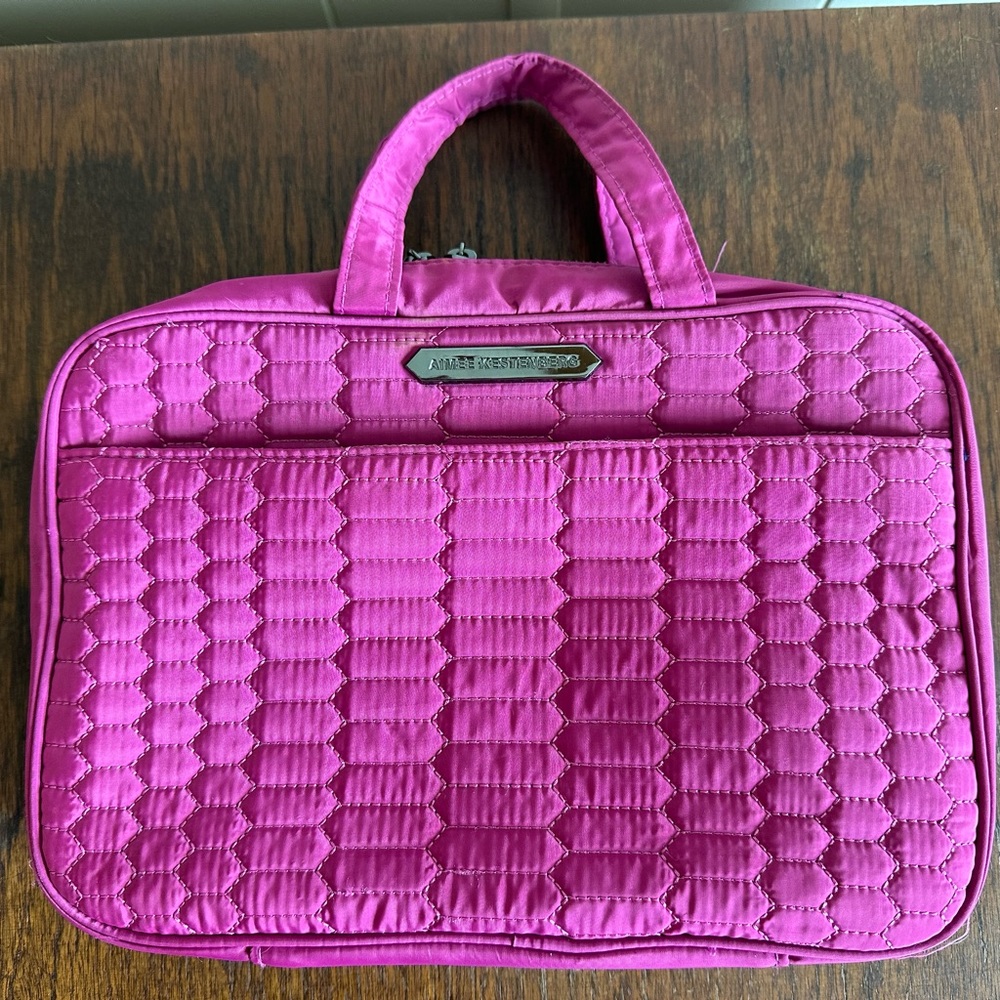 Aimee Kestenberg Magenta Colored Quilted Travel Case/ Bag